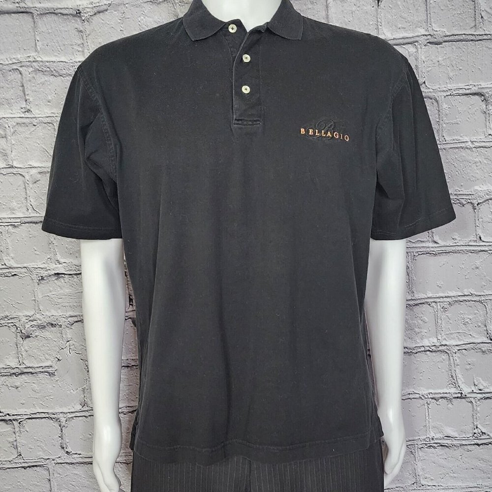 Bellagio Hotel Las Vegas Black Polo, Men's Small